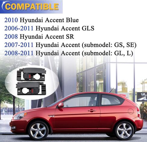 مقبض الباب الداخلي لـ 2006-2011 Hyundai Accent الجانب الأمامي الأيسر للمحرك 826101E000 in Kuwait