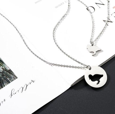 Mother Daughter Necklace Set of 2 Elephant/Bear/Duck/Wolf/Dinosaur Matching Necklaces Mother Daughter Gifts Mommy and Me Jewelry in Saudi Arabia