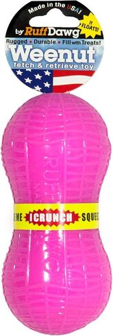 Ruff Dawg Peanut Crunch Rubber Dog Toy Assorted Neon Colors in Kuwait