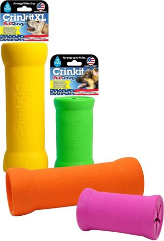 Ruff Dawg Peanut Crunch Rubber Dog Toy Assorted Neon Colors in Kuwait