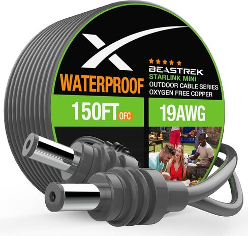 Starlink Mini DC Power Cable, 23M/75FT Replacement DC to DC Cord for Starlink Mini, Waterproof Weatherproof & Durable Starlink Mini Power Supply Accessories for Outdoor, Home, 75FT Length in Saudi Arabia