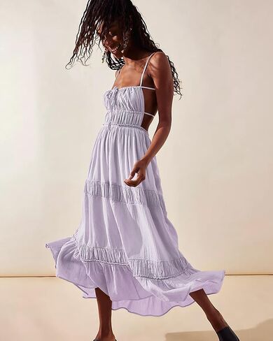 VIUTIL Womens Summer Backless Flowy Dress Clothes Sexy Beach Long Dress with Pockets 2024 in Saudi Arabia