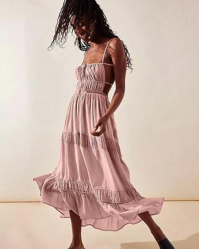 VIUTIL Womens Summer Backless Flowy Dress Clothes Sexy Beach Long Dress with Pockets 2024 in Saudi Arabia
