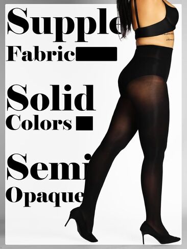 HONENNA Semi Opaque Silky Women Pantyhose Tights, 20+ Colors Invisibly Toe Reinforced 60 Den Size A-E in Saudi Arabia