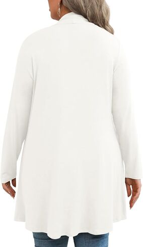 Anymiss Womens Plus Size Cardigan 2025 Spring Lightweight Jacket Summer Long Sleeve Draped Cover up in Kuwait