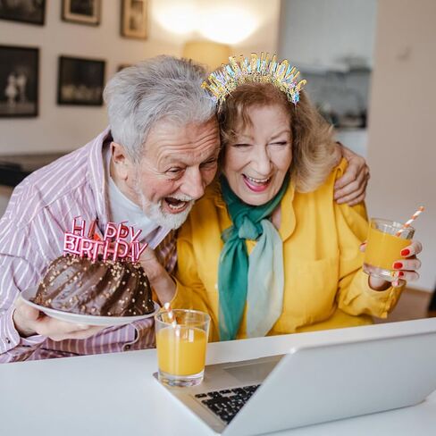 CIEHER 30th Birthday Crown, 30th Birthday Decorations for Women 30th Birthday Gifts for Her Dirty 30 Birthday Tiara Happy 30th Birthday Party Pink in Kuwait