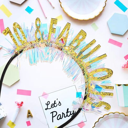 CIEHER 30th Birthday Crown, 30th Birthday Decorations for Women 30th Birthday Gifts for Her Dirty 30 Birthday Tiara Happy 30th Birthday Party Pink in Kuwait