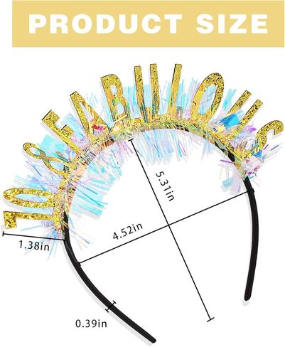 CIEHER 30th Birthday Crown, 30th Birthday Decorations for Women 30th Birthday Gifts for Her Dirty 30 Birthday Tiara Happy 30th Birthday Party Pink in Kuwait