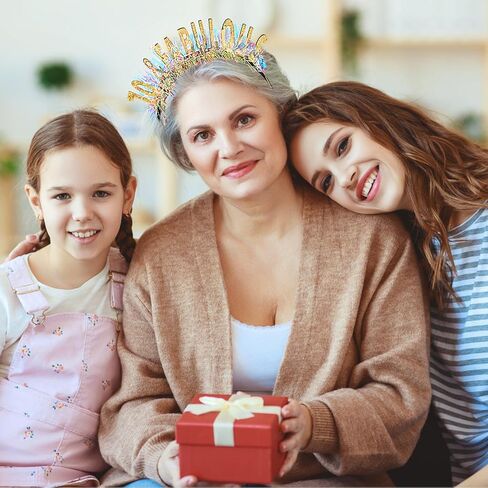 CIEHER 30th Birthday Crown, 30th Birthday Decorations for Women 30th Birthday Gifts for Her Dirty 30 Birthday Tiara Happy 30th Birthday Party Pink in Kuwait