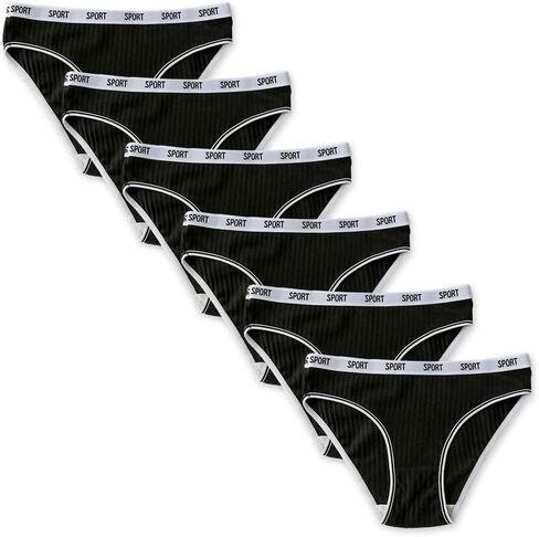 Cotton Underwear High Cut Panties for Women Low Rise Moisture Wicking Brief Multipack in Kuwait