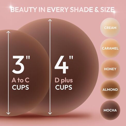 Nipple Covers for Women, Sticky Adhesive, Reusable, Extended Hold, Travel Box, Hypoallergenic, Silicone Pasties in Saudi Arabia