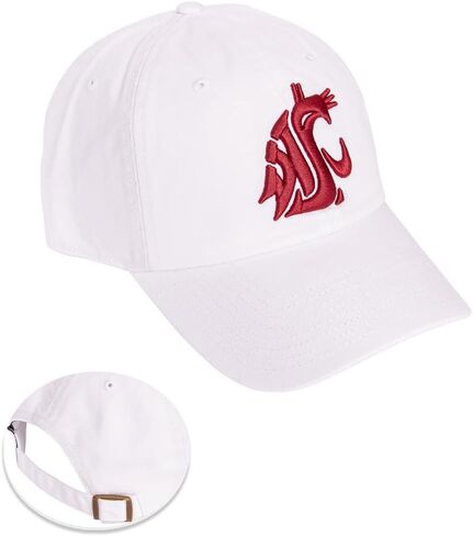 صبار الصحراء جامعة ولاية واشنطن قبعة بيسبول WSU Cougars Cougs الحواف قبعات مطرزة قبعة قابلة للتعديل حزام قماش للبالغين (نمط C1) أحمر in Saudi Arabia