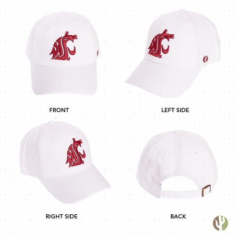 صبار الصحراء جامعة ولاية واشنطن قبعة بيسبول WSU Cougars Cougs الحواف قبعات مطرزة قبعة قابلة للتعديل حزام قماش للبالغين (نمط C1) أحمر in Saudi Arabia