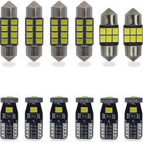 Yoper Interior Dome Map LED Light Kit Package for Compatibility Table Car Model (31MM+T10)
