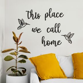 This Place We Call Home Metal Wall Art - Stylish Decor for Bedroom, Living Room, Kitchen, and Bathroom - Aesthetic Farmhouse Wall Art, Rustic Wall Decor for Any Room in Your Home