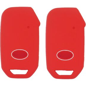 2 Pack Soft Silicone Rubber Remote Key Fob Cover Case Protector Holder Jacket for 2019 2020 2021 Kia Telluride Seltos Soul Forte GT EX Sportage Sorento Cerato NIRO, Black