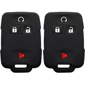 Coolbestda 2Pcs Key Fob Cover Case Protector Remote Glove Keyless Jacket for 2019 2020 2021 Chevrolet Silverado 1500 2500 Colorado Tahoe Suburban GMC Sierra Yukon Canyon Cadillac M3N32337100