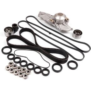 CCIYU Timing Belt Water Pump with Gasket Tensioner Bearing s Fits 1997-2004 Acura Honda 3.0 3.2 3.5L V6 J30A1 J32A2