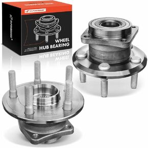 A-Premium 2 x Rear Wheel Bearing and Hub Assembly with 5-Lug Compatible with Toyota Matrix 2003-2006, Pontiac Vibe 2003-2006, AWD & 4-Wheel ABS Only