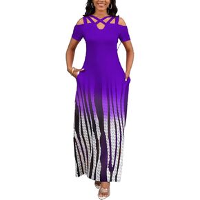 Women's Elegant Open Back Dress Women Sexy V-Neck Wedding Party Dress Fashion Cocktail Dress