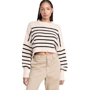 Free People Women's Stripe Easy Street Crop Pullover