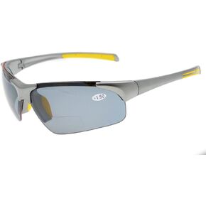 Eyekepper TR90 Unbreakable Sports Half-Rimless Bifocal Sunglasses Baseball Running Fishing Driving Golf Softball Hiking