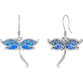 PROESS Dragonfly Dangle Earrings 925 Sterling Silver Music Note Earrings Dragonfly Drop Earrings Jewelry for Women