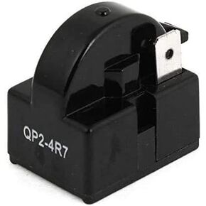 2 PCS QP2-4R7 4.7 Ohm 1 Pin Refrigerator PTC Starter Relay Black