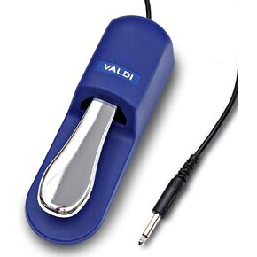 VALDI BP-3 Sustain Pedal (Black) - Universal Pedal for Keyboard Piano, Digital Pianos, MIDI Keyboards & Synths - Conversion Switch for All Brands - 1/4'' Jack, Anti-Slip Design, Extended Cable