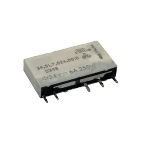 1Pcs 34.51.7.024.0010 24VDC 5-Pin Power Relay, 6A 250VAC, Reliable Performance