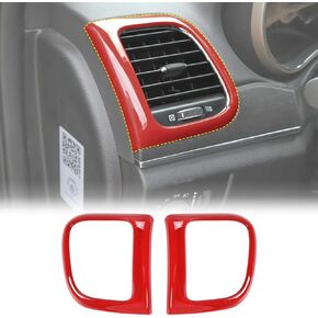 JeCar Center Console Air Condition Vent Trim Interior Accessories for 2011-2019 Jeep Grand Cherokee, Carbon Fiber Texture