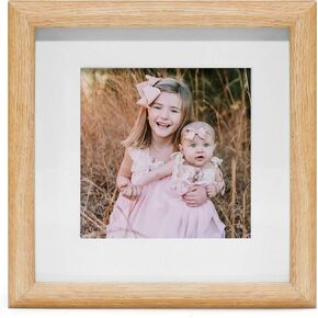 6x8 Picture Frame, Solid Wood Picture Frame, Hardwood Frame with Tempered Real Glass, Rustic Wooden Picture Frame for Tabletop or Desktop Display (brown)