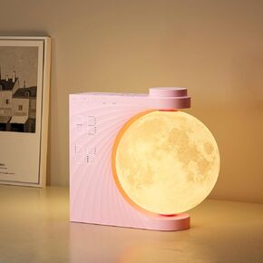 Moon Light Sunrise Alarm Clock and Sound Machine for Heavy Sleepers, Adults, Nightlight, Sleep Aid, Dual Alarms, Snooze, Wake Up Light, 10 Nature Sounds, 8 Colors, Ideal for Gift
