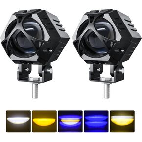 Led Pod Light Bar 36W 4000Lm [10 Models] Driving Lights Spotlight Strobe Lights Headlights Projector Lights Auxiliary Lights for Motorcycle GolfCart ATV UTV Offroad 12V 24V 36V 48V [2PCS]
