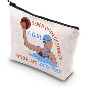BDPWSS Water Polo Makeup Bag Water Polo Player Gift Never Underestimate a Girl Who Plays Water Polo Toiletry Bag (Water polo girl)