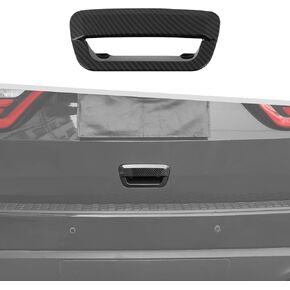 Jimen Tailgate Door Handle Cover Trim Fit for Jeep Grand Cherokee 2014-2020, Fit for Dodge Durango 2014-2024 (Carbon Fiber)
