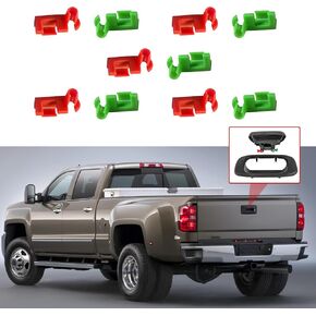 5Pair Tailgate Handle Rod Clip, Left and Right Handle Rod Door Lock Clip Replacement 88981030 88981031, Compatible with Chevy Silverado GMC Sierra