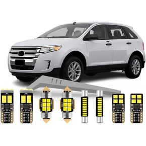 LED Interior Light Kit Replacement for FORD Edge 2007 2008 2009 2010 2011 2012 2013 2014 2015, Super Bright 6000K White