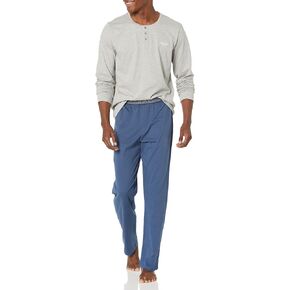 GUESS Men's Solid Pj Set Long
