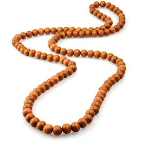 Wood Bead Necklace Africa Wooden Chain Statement Unisex Chunky Necklaces