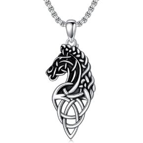 Animal Necklace 925 Sterling Beast Pendant Irish Celtic Knot Necklace Pendant Fathers Day Birthday Christmas Gifts for Men