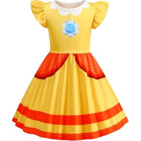 Girls Princess Dress Costume Birthday Party Dress Halloween Cosplay