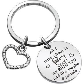 ZQEOU Shih Tzu Owner Key Chain Cousin Jewelry Shih Tzu Dog Keychain Bestie Gift Brother Keycahin
