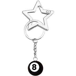 8 Ball Keychain for Backpack Bag Charms for Handbags Purse Lucky 8 Ball Keychain Cute Carabiner Keychain Gift for Son Daughter Birthday Gifts for Boyfriend Husband Christmas Gifts for Friend Bestie