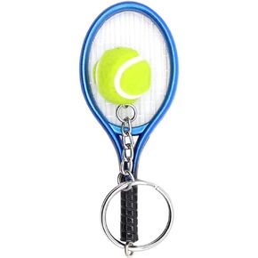 Cute Blue Car Tennis Keychain, Car Tennis Racquet Jewelry- Perfect Tennis Players, Car Tennis Coaches & Tennis Teams, Keychains, Interior,Automobile Keychains,Accessories