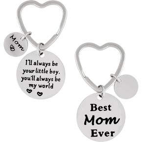 HAQUIL Best Mom Ever Keychain, Mother's Day Gifts for Mom from Son, Mom Keychain, Mama Keychain, Mothers Day Gift Keychain for Mom, Mom Birthday Gifts
