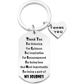 Mentor Appreciation Gifts Boss Keychain Thank You Gift Coworker Employee Men Women Leaving Gifts Going Away Present Retirement Gift For Teacher Christmas Birthday, Silver