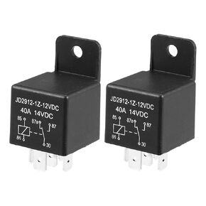 X AUTOHAUX 2Pcs Car Relay 5 Pin 12V 40Amp SPST Model JD2912-1Z-12VDC 40A 14VDC Automotive Relay Switches