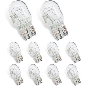10 PCS Car T20 1881/7440 Turn Signal Bulb, Quartz Glass Waterproof Lamp Housing Single Filament Shockproof Bulb, Plug and Play Long Life Indicator Bulb Replacement, Universal for Cars (White)
