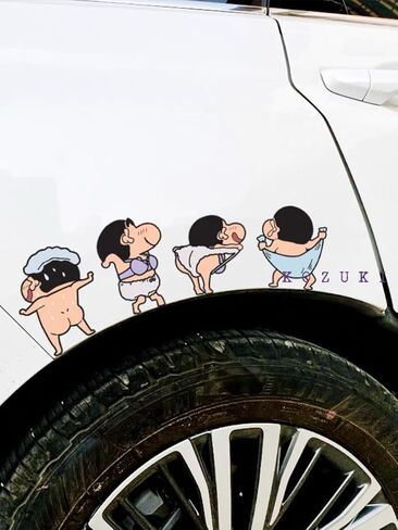 Crayon Shin-chan Car Sticker Crayon shin chan car Accessories caryon shin chan Merch Crayon shin chan Figure Crayon Shin-chan Decor (Butt) in Saudi Arabia